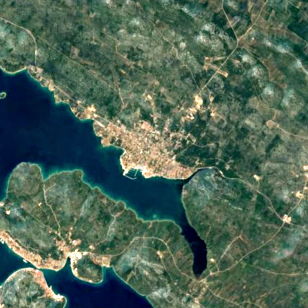 Gračina Viewpoint seen from above (Sentinel-2)