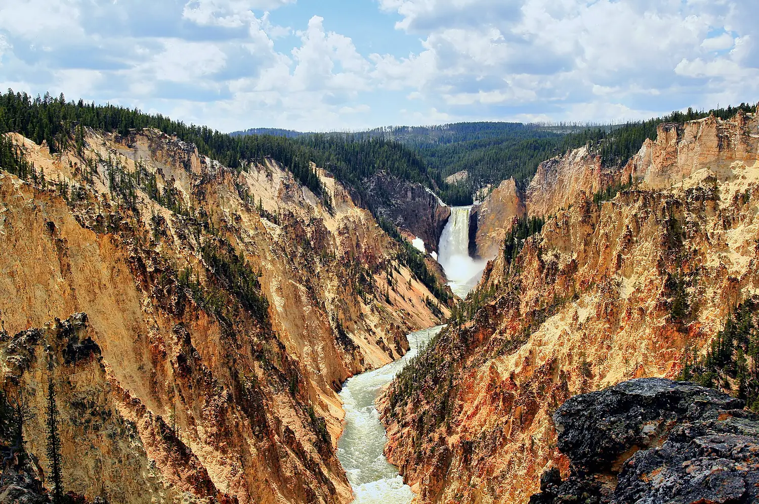 Grand canyon of Yellowstone and Yellowstone fall