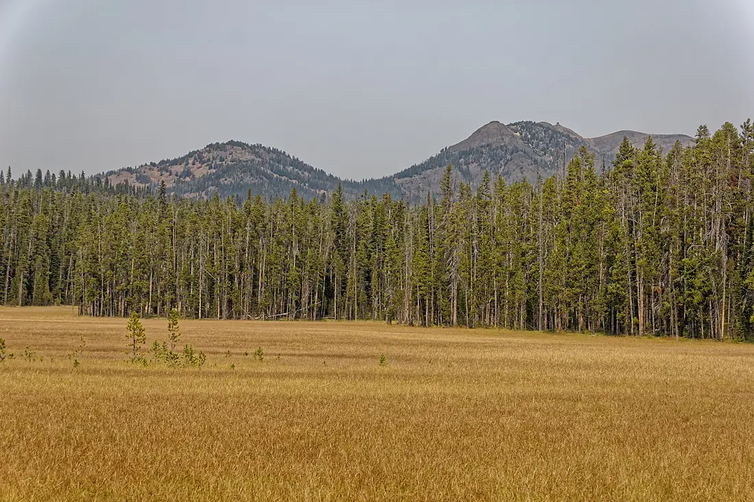 Hedges Peak and Dunraven Peak from Seven Mile Hole Trail