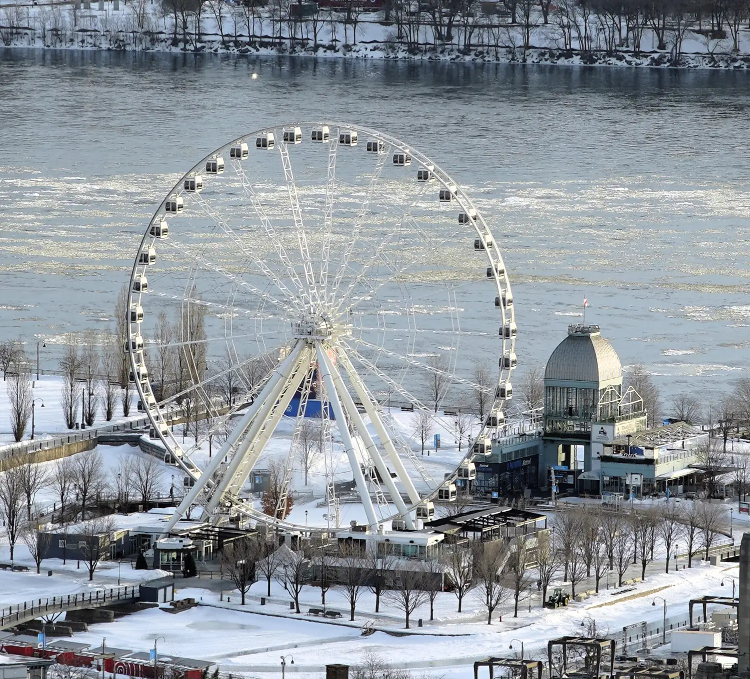 Grande Roue de Montréal depuis l'observatoire de la Place Ville-Marie, 2019-02-06