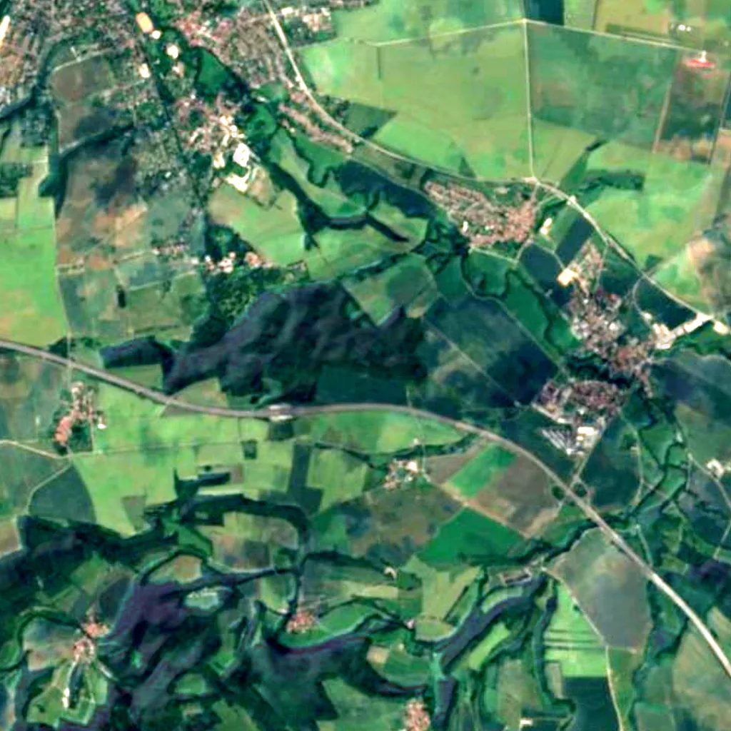 Hainturm seen from above (Sentinel-2)