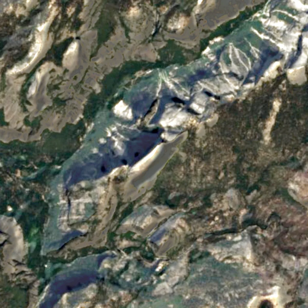 Half Dome seen from above (Sentinel-2)