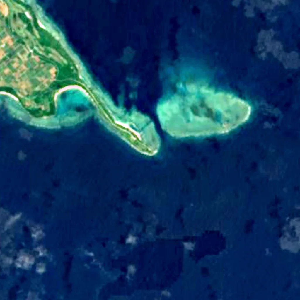 Hennasaki Lighthouse seen from above (Sentinel-2)