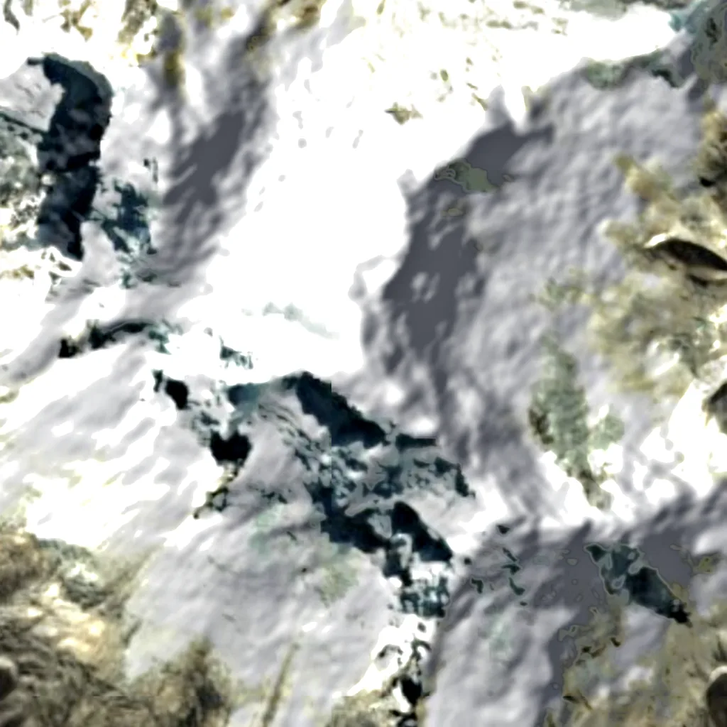 Huascarán seen from above (Sentinel-2)