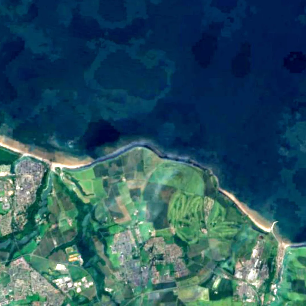 Hunt Cliff seen from above (Sentinel-2)