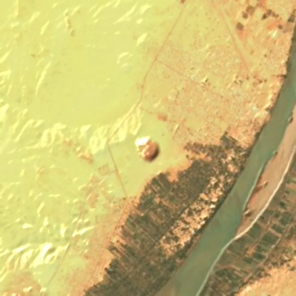 Jebel Barkal seen from above (Sentinel-2)