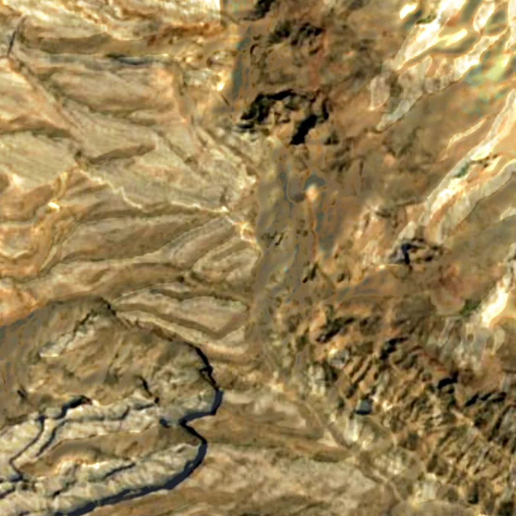 Jebel Shams seen from above (Sentinel-2)