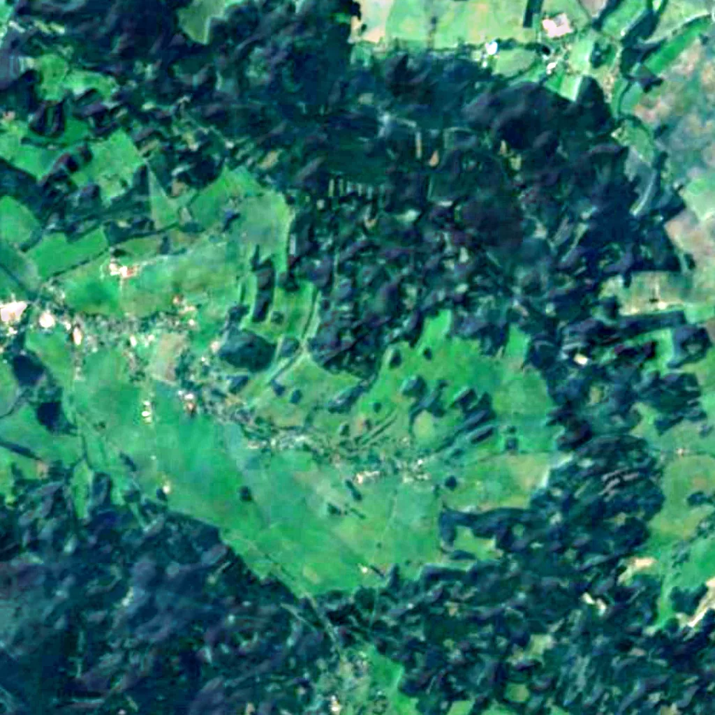 Jitrovník seen from above (Sentinel-2)