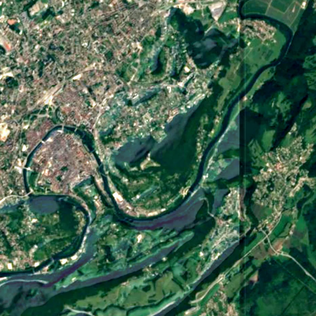 Jura Mountains seen from above (Sentinel-2)