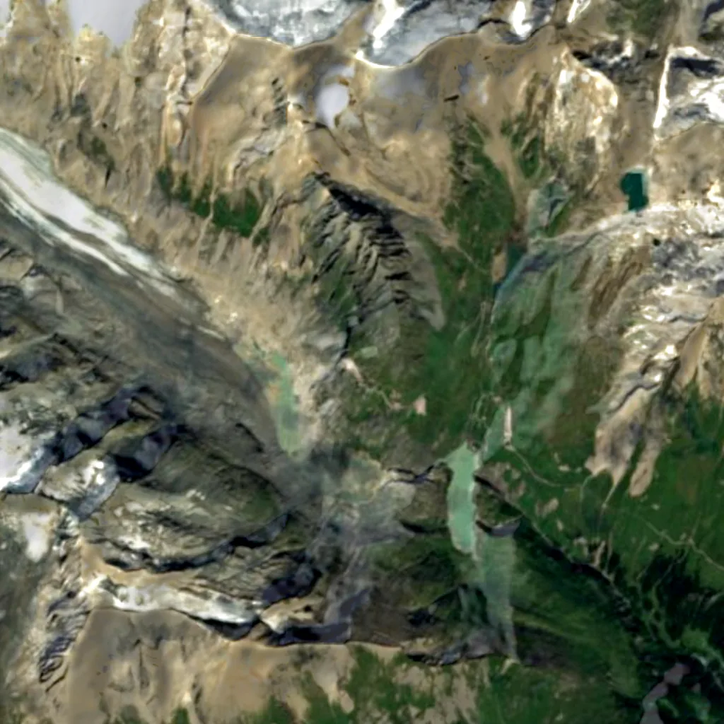 Kaiser-Franz-Josefs-Höhe seen from above (Sentinel-2)