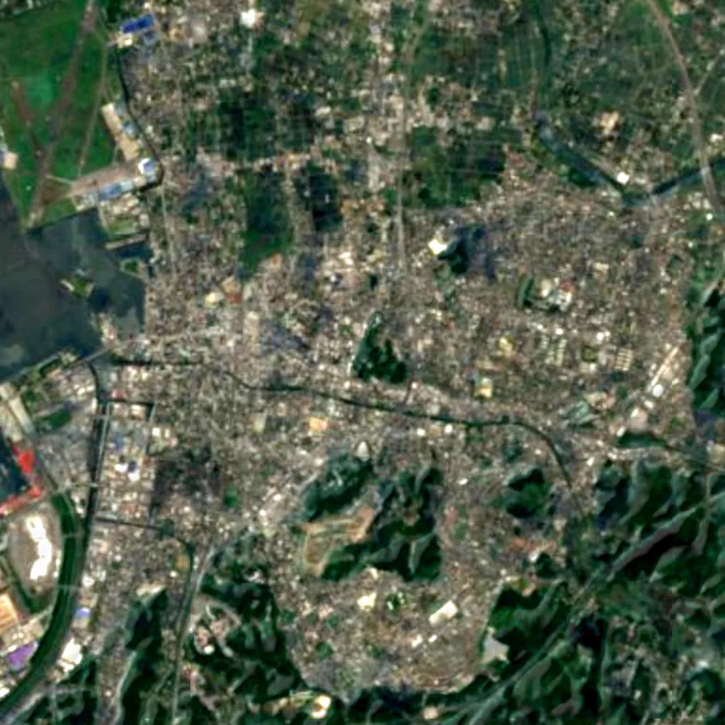 Kimisarazu Tower seen from above (Sentinel-2)
