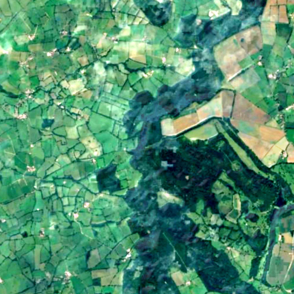 King Alfred's Tower seen from above (Sentinel-2)