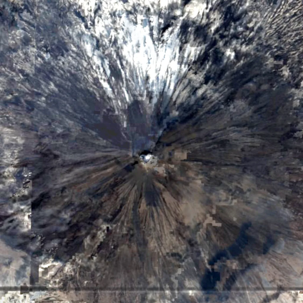 Klyuchevskaya Sopka seen from above (Sentinel-2)