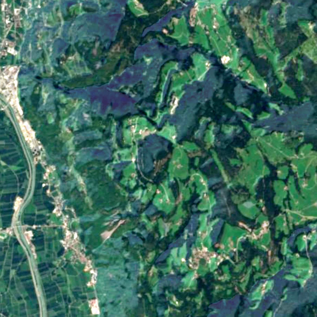 Knottnkino seen from above (Sentinel-2)