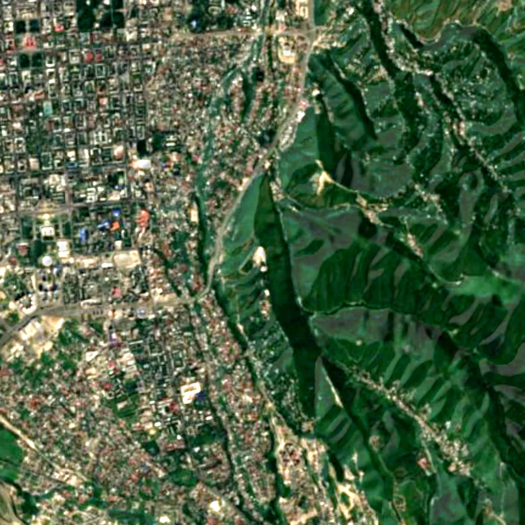 Kok Tobe seen from above (Sentinel-2)
