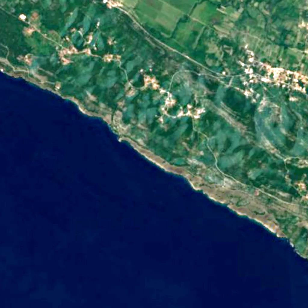 Konavoske stijene seen from above (Sentinel-2)