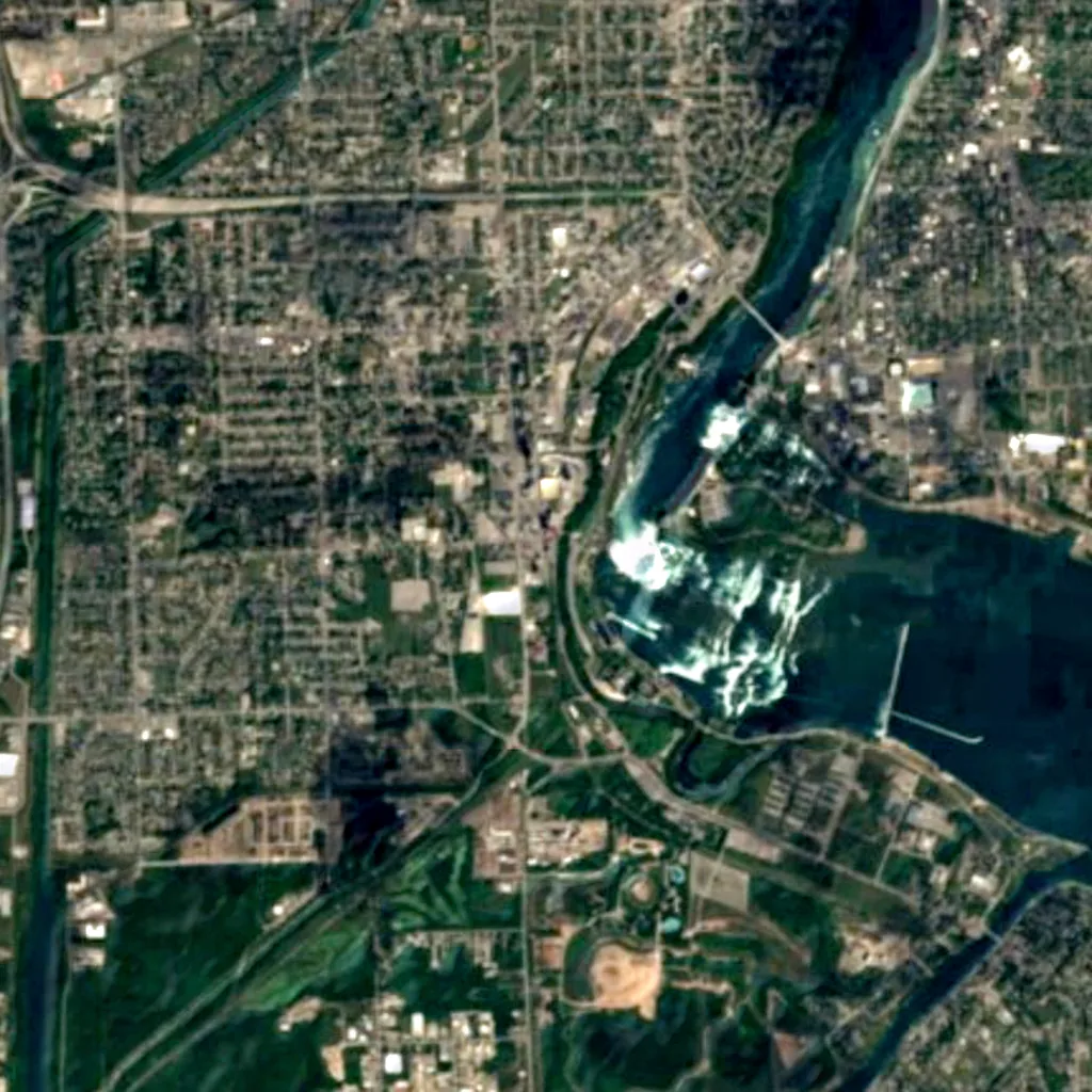 Konica Minolta Tower Centre seen from above (Sentinel-2)