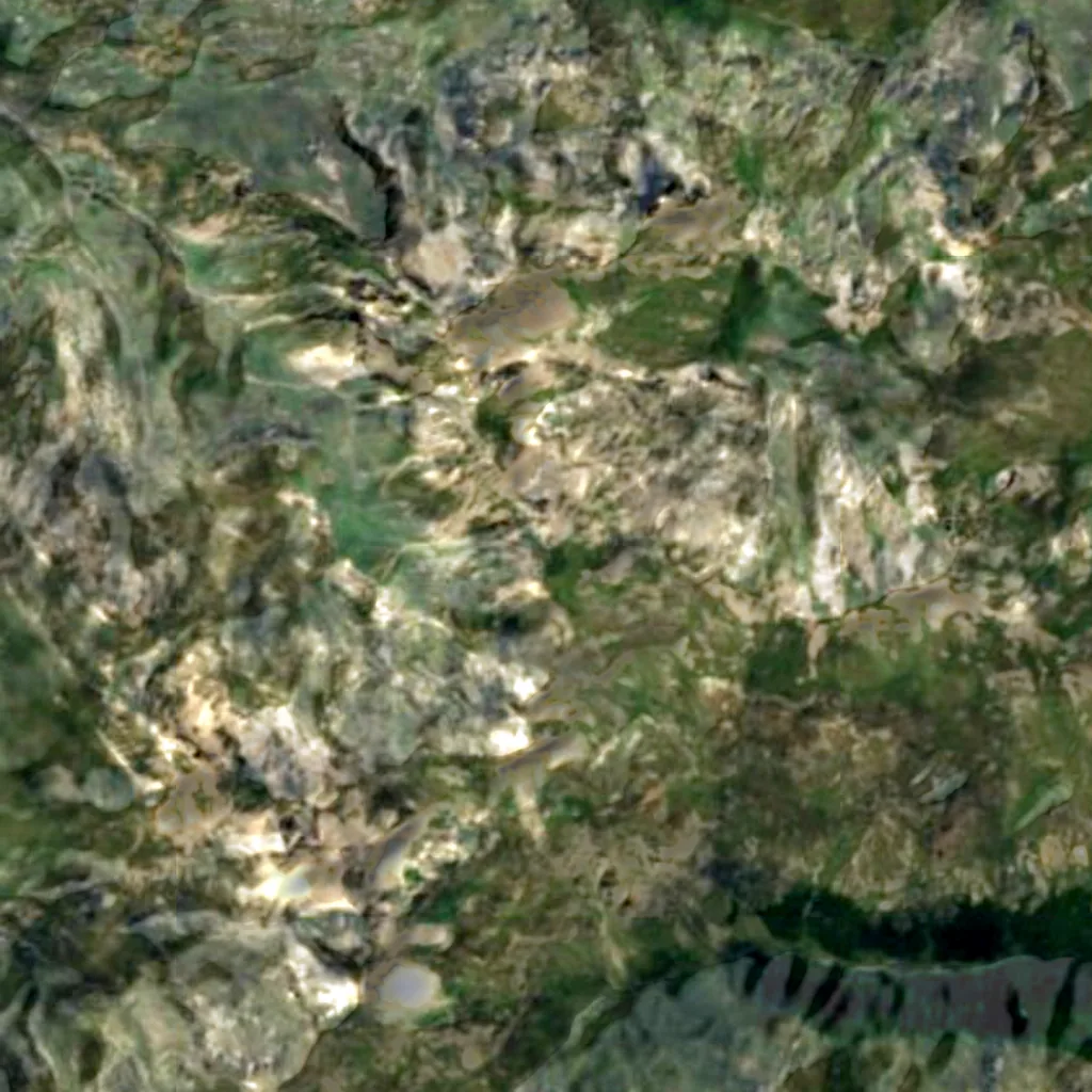 Korab seen from above (Sentinel-2)