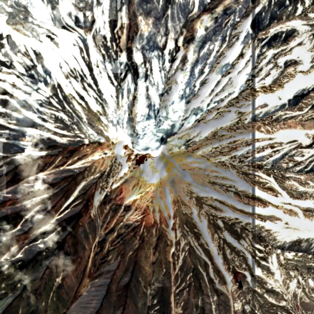 Koryaksky seen from above (Sentinel-2)