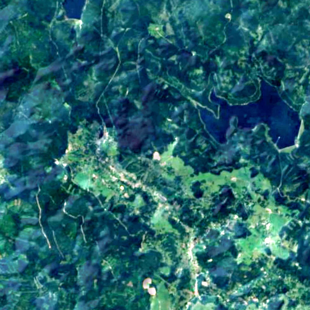 Královka seen from above (Sentinel-2)