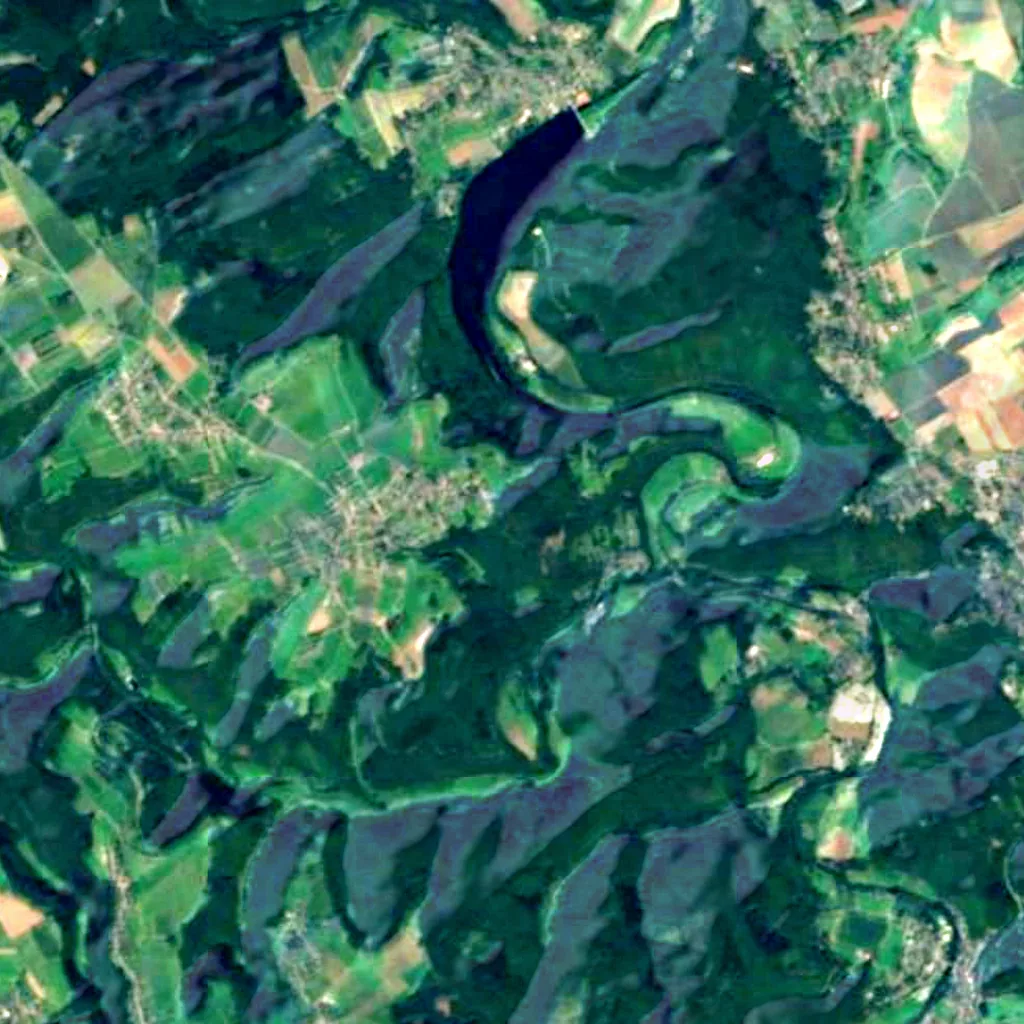 Krawutschke Tower seen from above (Sentinel-2)