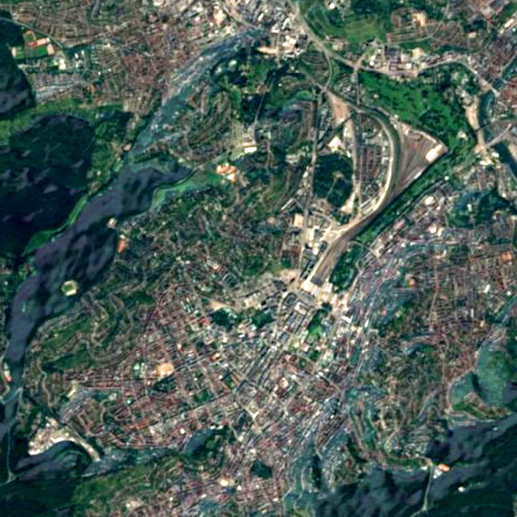 Kriegsberg Tower seen from above (Sentinel-2)