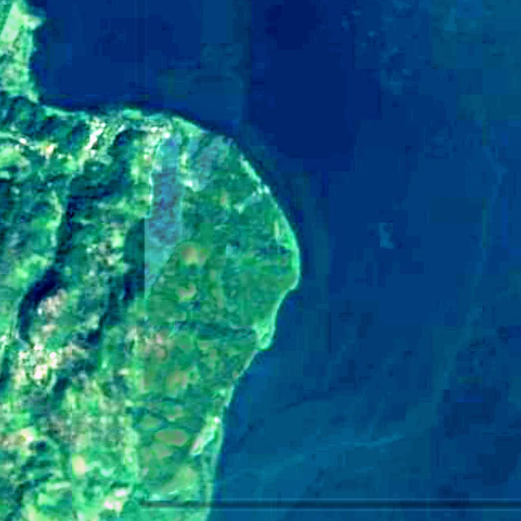 Meer van Yojoa van boven gezien (Sentinel-2)