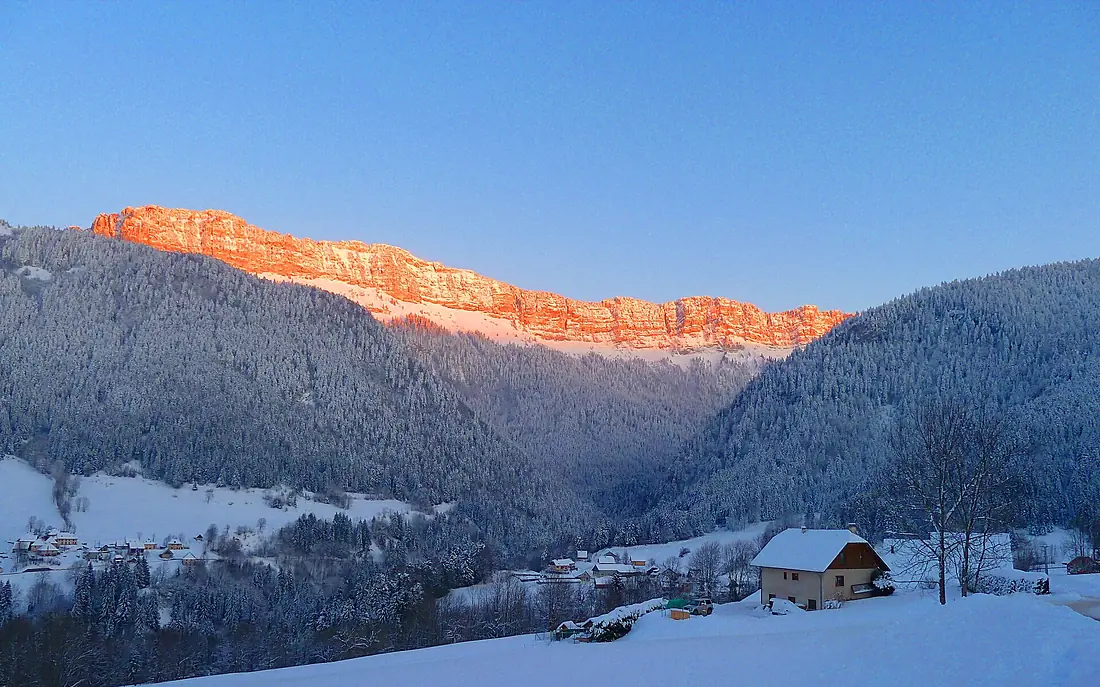 Coucher de soleil sur les lances de Malissard