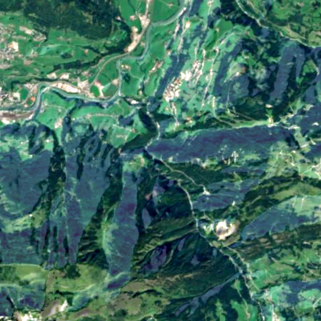 Liechtensteinklamm seen from above (Sentinel-2)