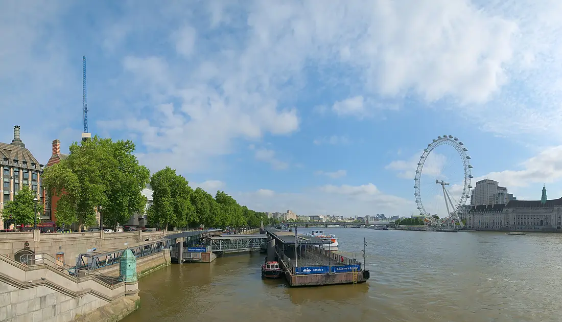 Thames and London Eye from Westminster Bridge