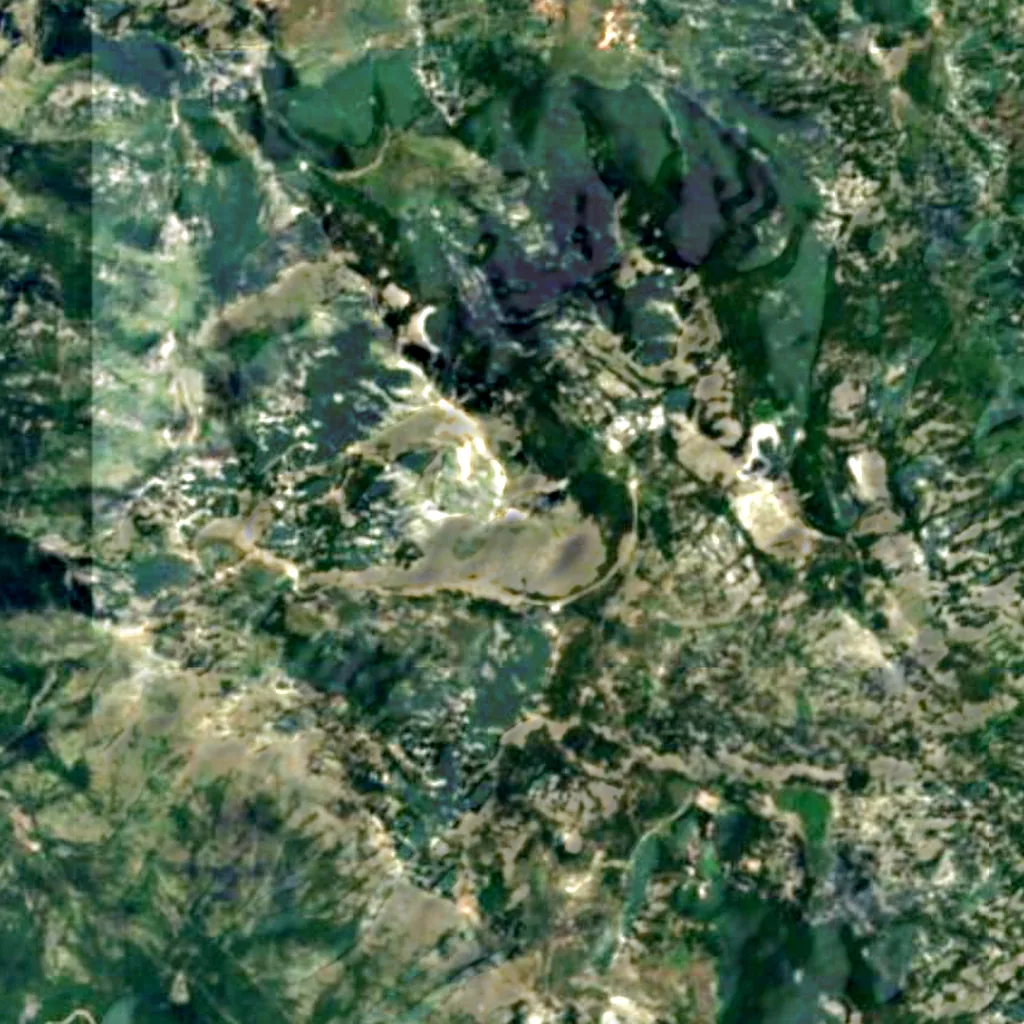 Lovćen seen from above (Sentinel-2)