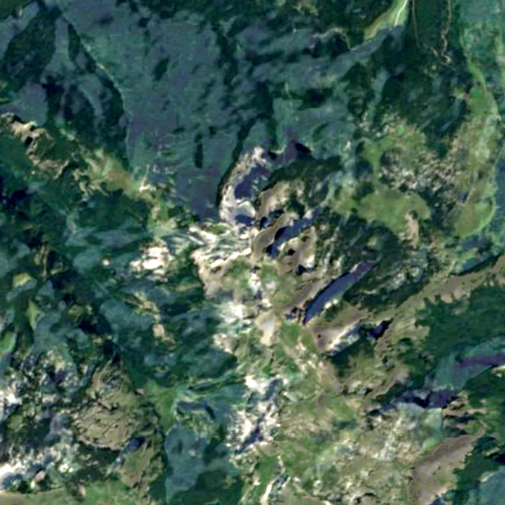Maglić seen from above (Sentinel-2)