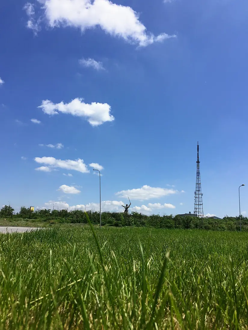 View to Mamayev Kurgan from Komsomoll
