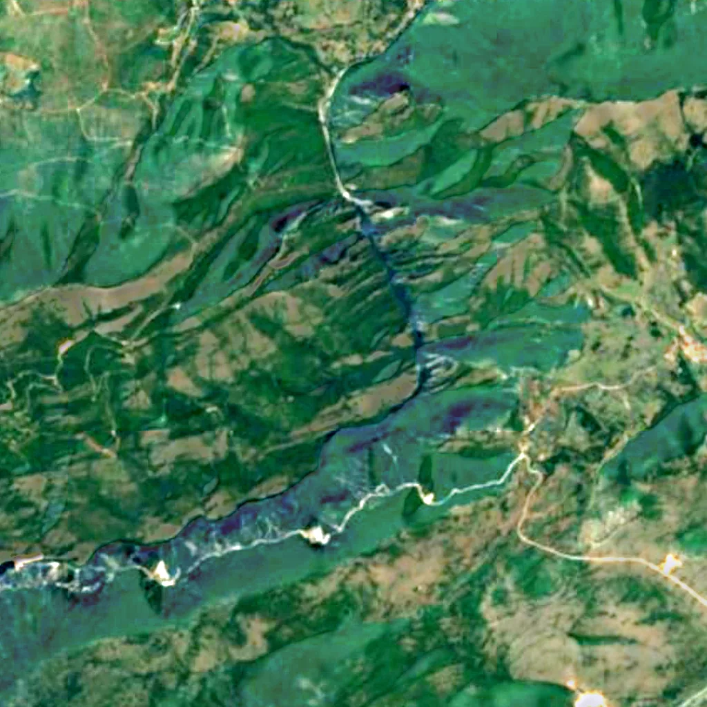Matka Canyon seen from above (Sentinel-2)