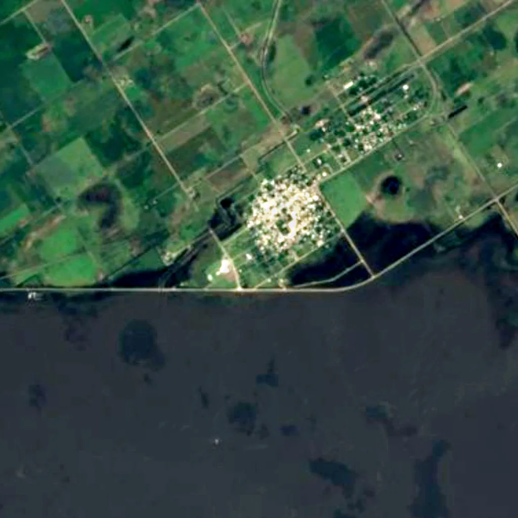 Melincué scenic viewpoint seen from above (Sentinel-2)