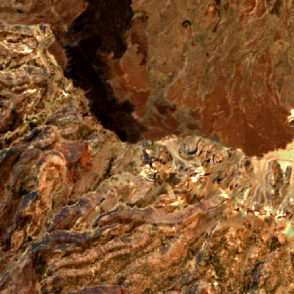 Mirador de Boca Tauce visto dall'alto (Sentinel-2)