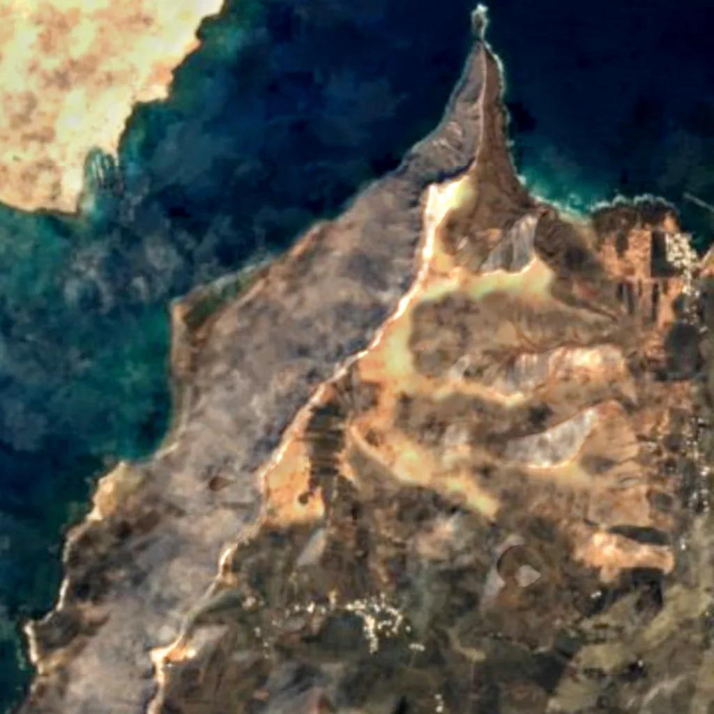 Mirador del Río visto desde arriba (Sentinel-2)