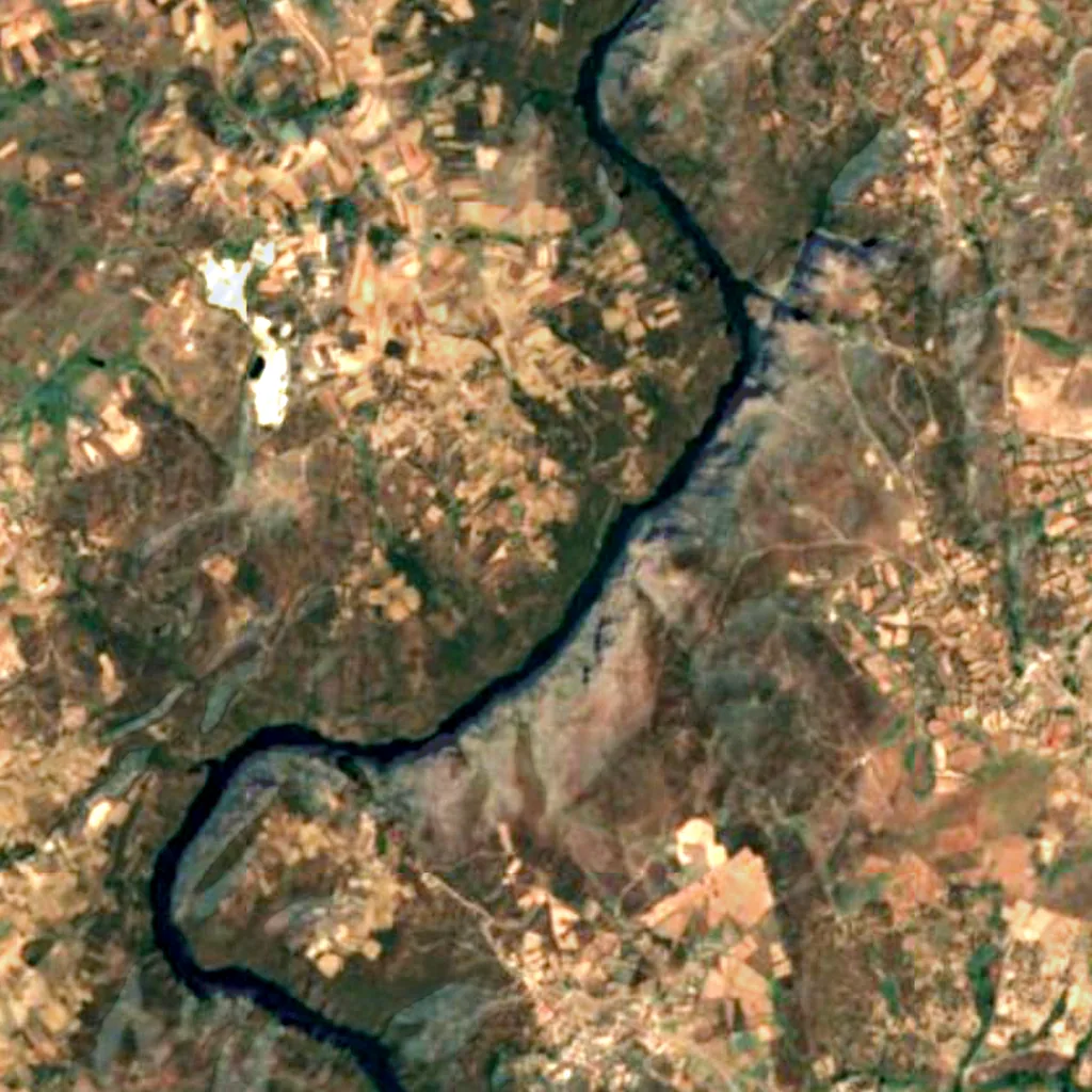 Miradouro de Freixiosa seen from above (Sentinel-2)