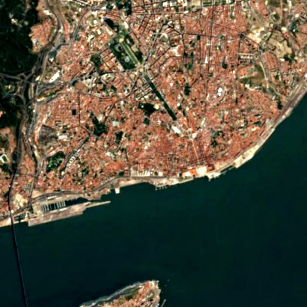 Miradouro de Santa Catarina seen from above (Sentinel-2)