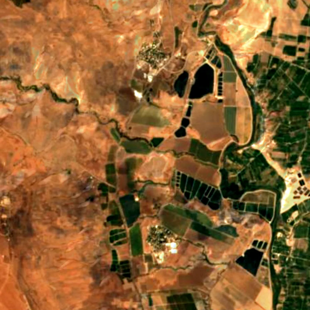 Mizpor HaShlosha seen from above (Sentinel-2)