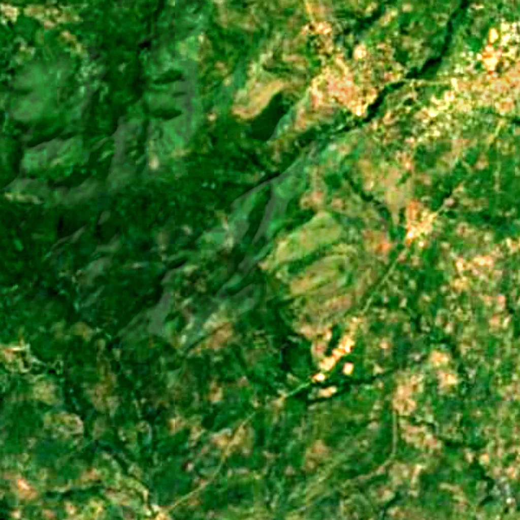Mont Sokbaro seen from above (Sentinel-2)