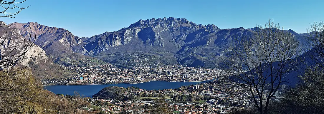 Lecco and Resegone seen from San Tomaso