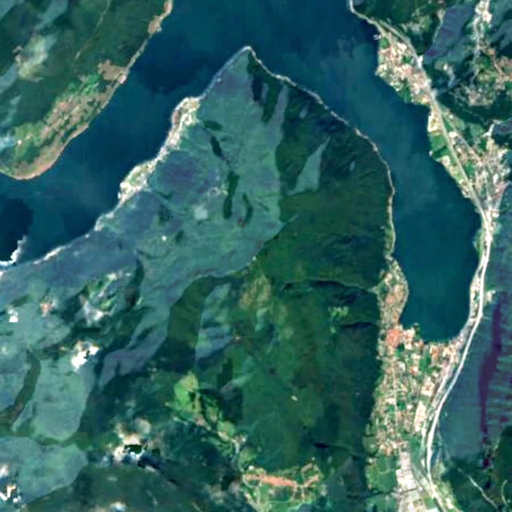 Monte San Giorgio seen from above (Sentinel-2)