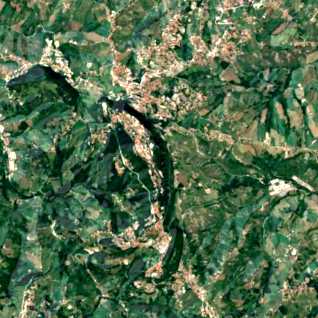 Monte Titano seen from above (Sentinel-2)