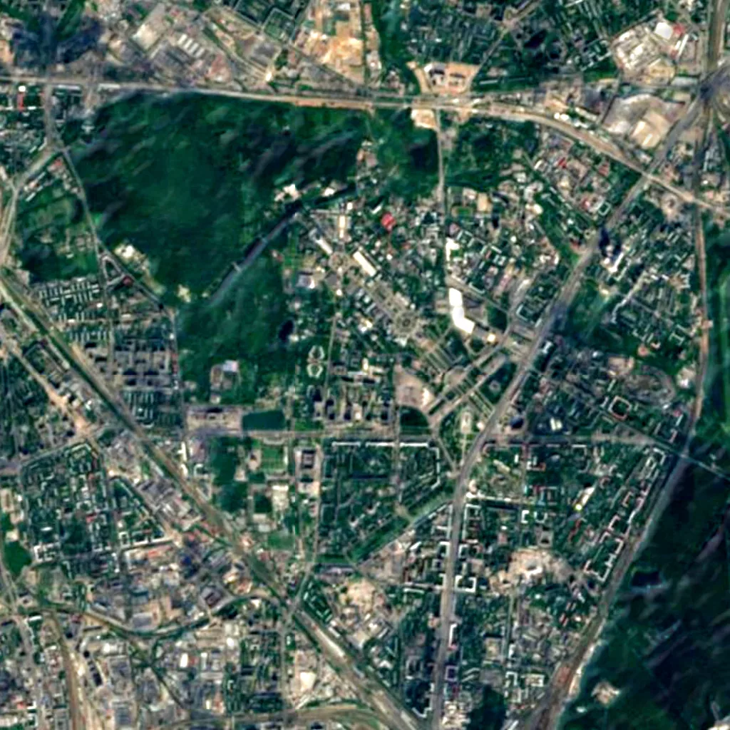 Moscow Sun seen from above (Sentinel-2)
