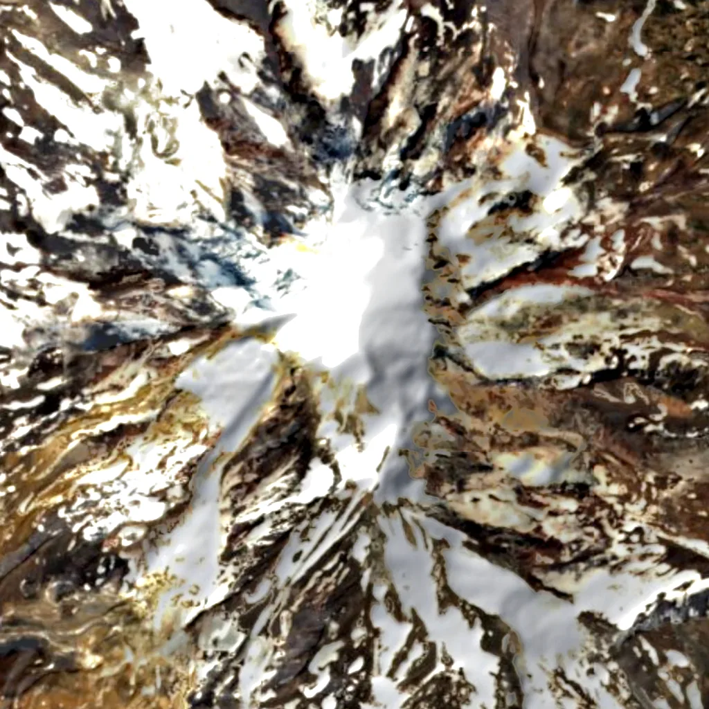 Mount Adams seen from above (Sentinel-2)