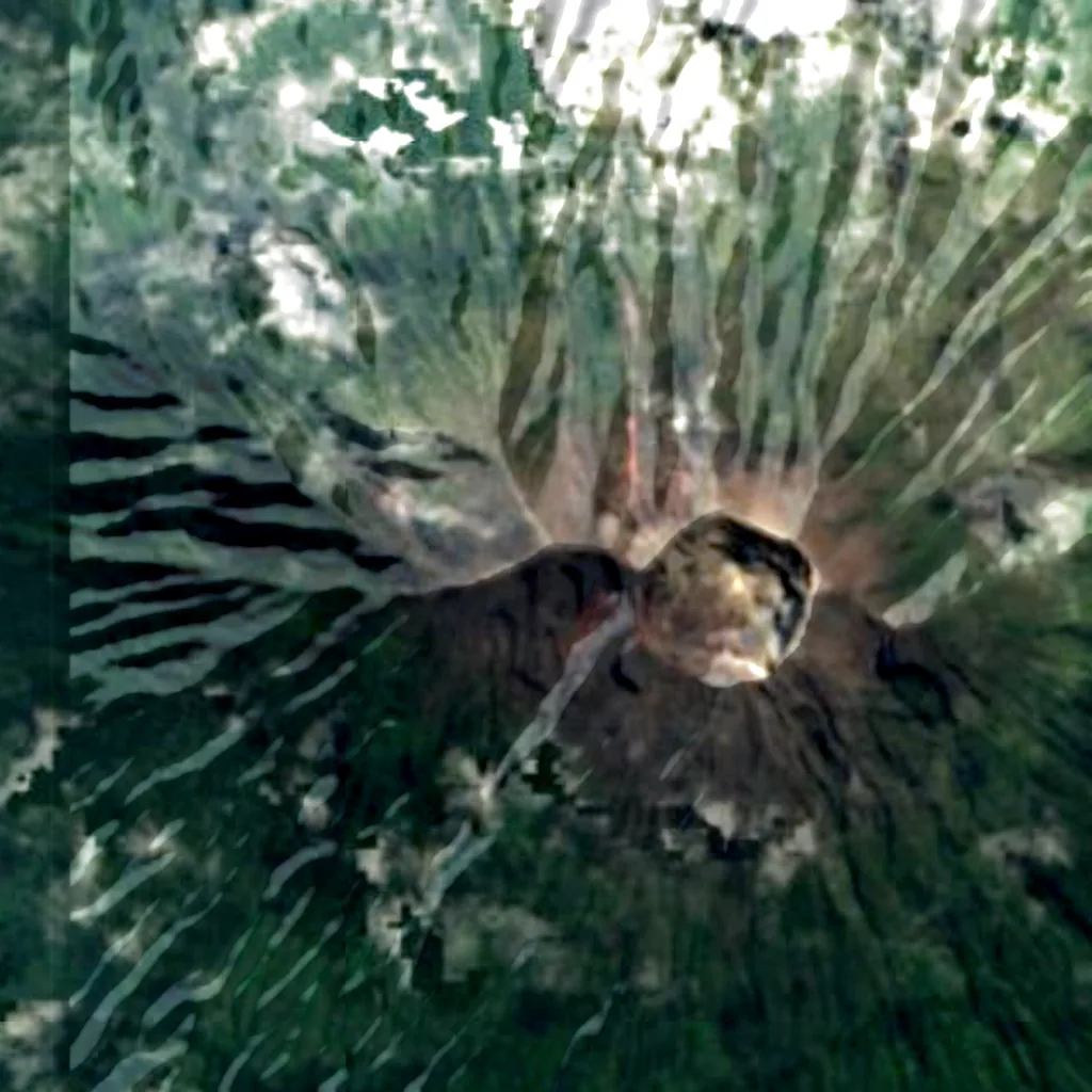 Mount Agung seen from above (Sentinel-2)