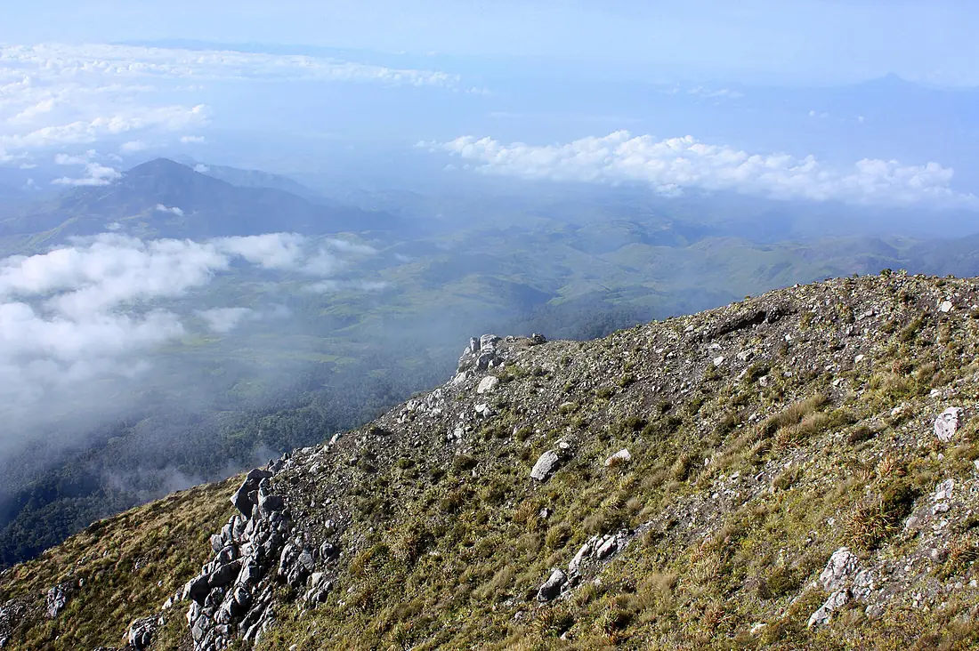Overlooking View at the Peak of Mt. Apo, Philippines