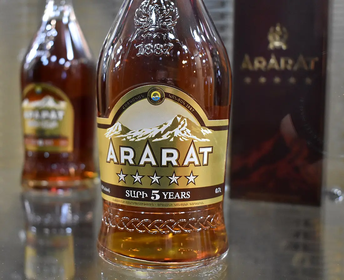 Ararat brandy (cognac) bottles