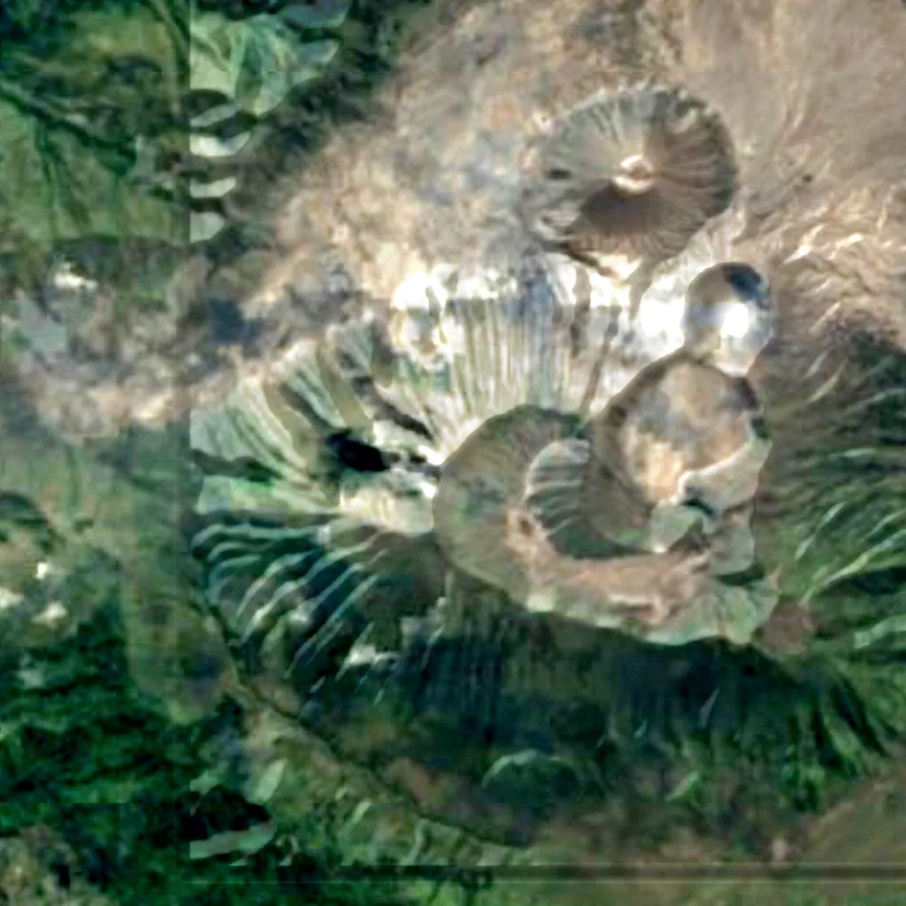 Mount Bromo seen from above (Sentinel-2)